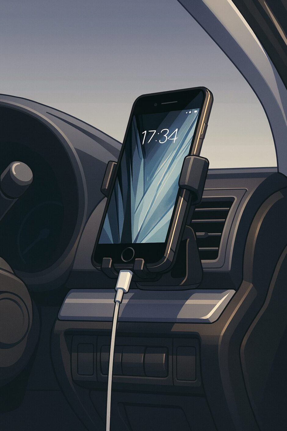 40アルファードのスマホ車載ホルダーを説明する記事用画像。