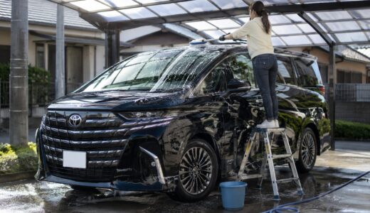 40アルファードのルーフ洗車が楽になる脚立を実際に使ってみた