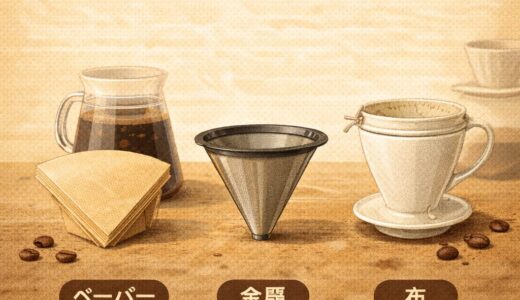 コーヒーフィルターの種類と違い｜味への影響を解説