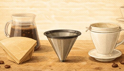 コーヒーフィルターの種類と違い｜味への影響を解説