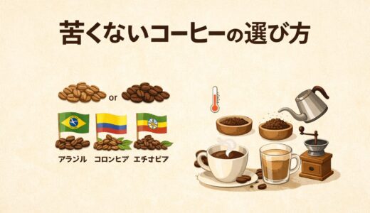 苦くないコーヒーの選び方｜初心者でも飲みやすい豆と淹れ方