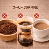 コーヒーが薄い原因