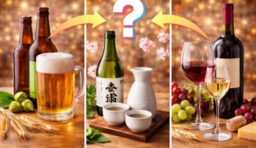 ビール・日本酒・ワインの違いとは？初心者向けに比較解説