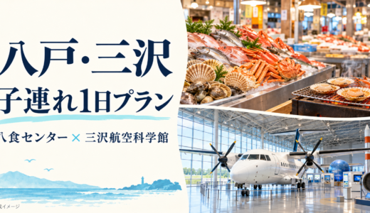 八戸・三沢を子連れで回る1日プラン｜八食センターと三沢航空科学館