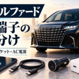 40アルファードの充電端子を使い分ける